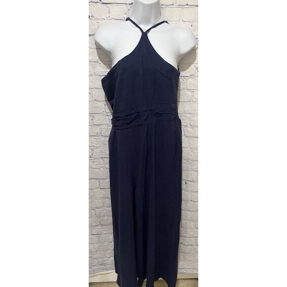 ANRABESS WOMEN DRESSY JUMPSUIT HALTER SLEEVELESS CASUAL WIDE LEG Pants Large - Picture 1 of 8